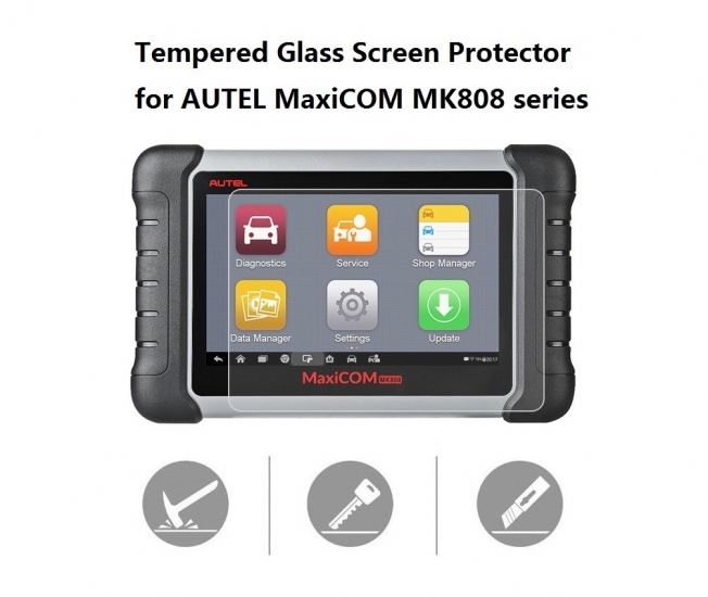 Tempered Glass Screen Protector for Autel MaxiCOM MK808 TS 808BT - Click Image to Close